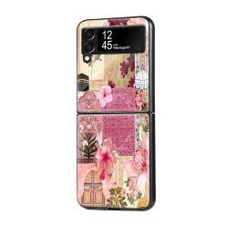Pink Petals Faith Samsung Z Flip Glass Case