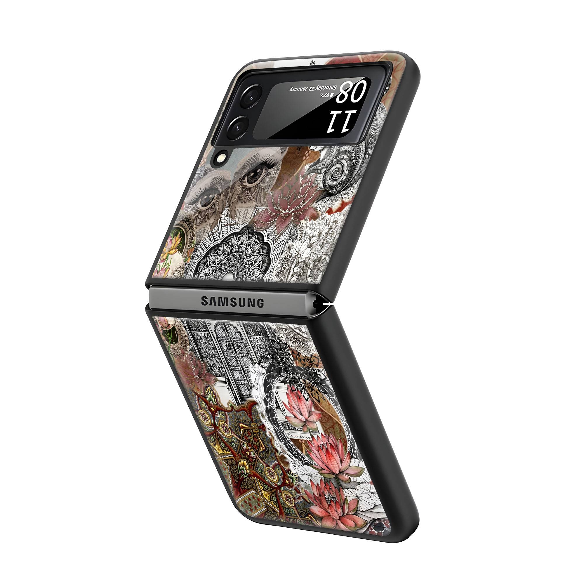 Lotus Gateway Samsung Z Flip Glass Case - Image 2