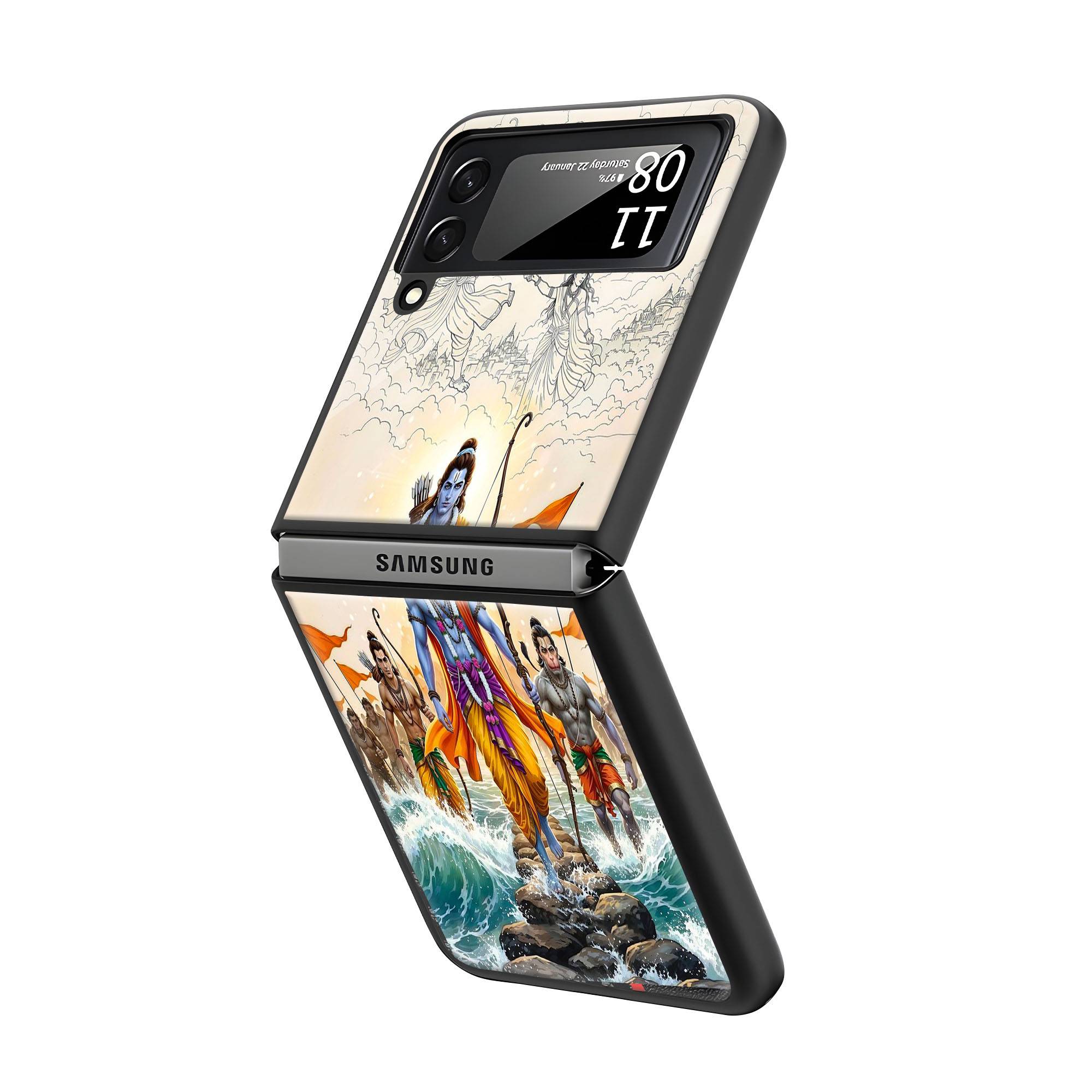 Ram Setu Samsung Z Flip Glass Case - Image 2