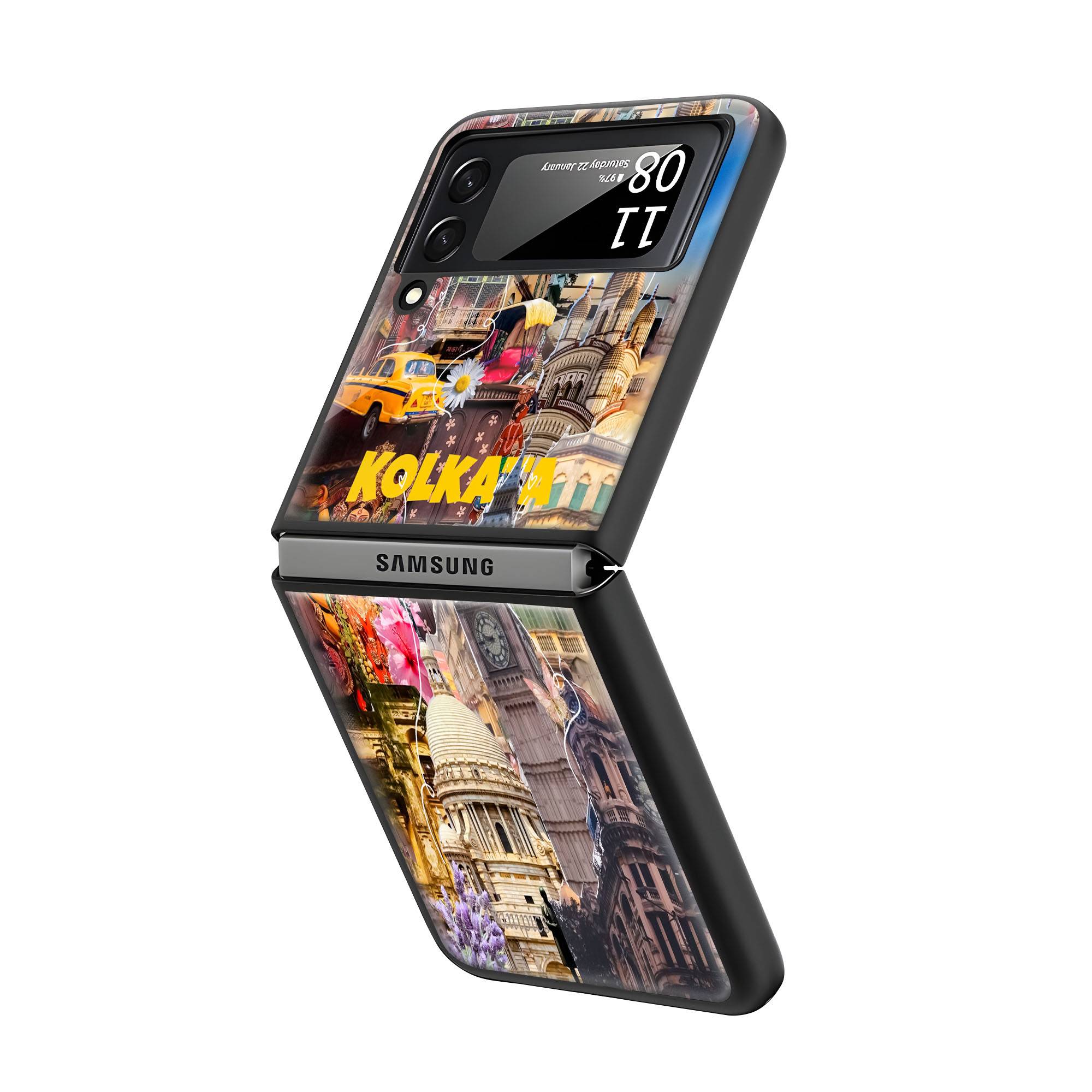 Kolkata Aesthetic Samsung Z Flip Glass Case - Image 2