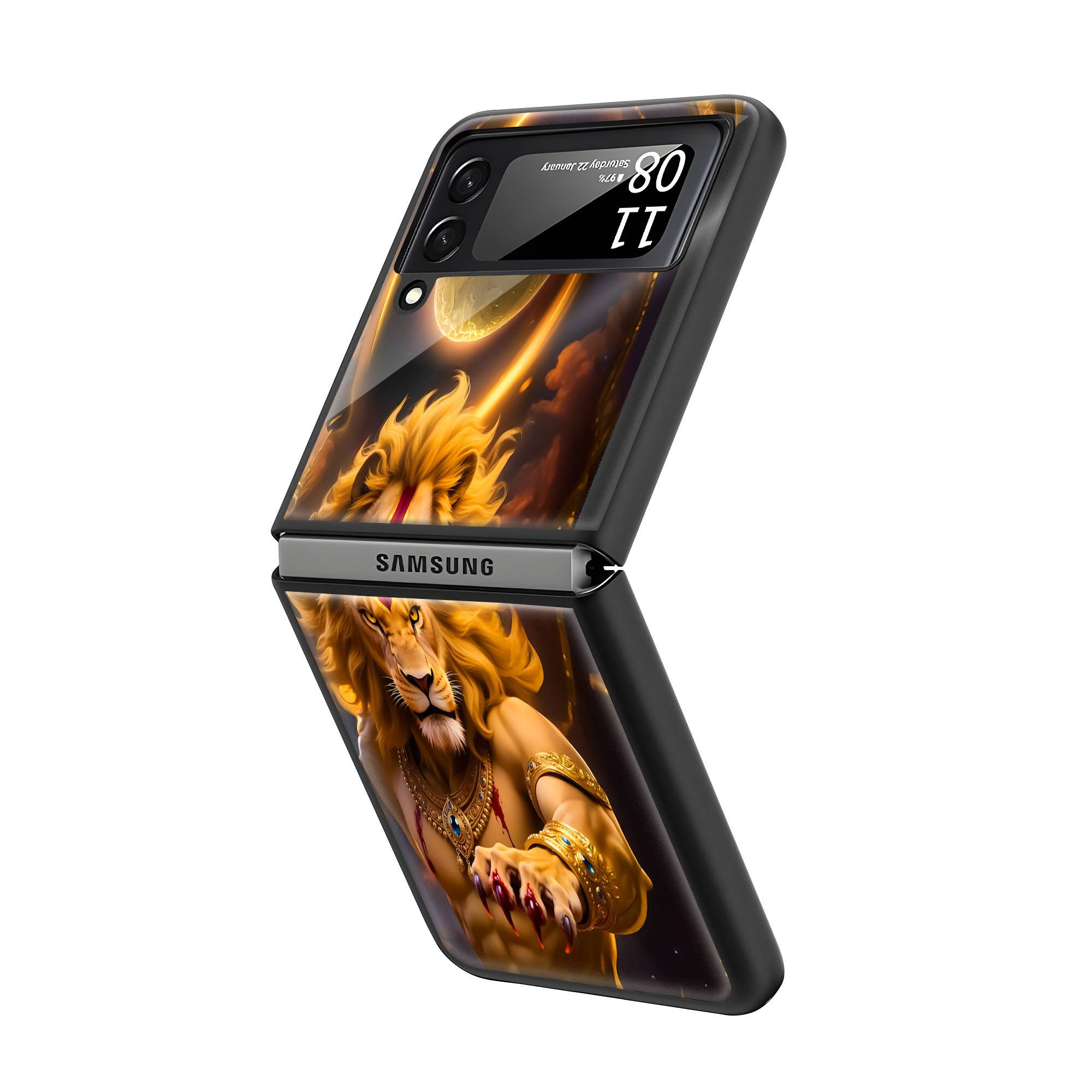 Narasimha Samsung Z Flip Glass Case - Image 2