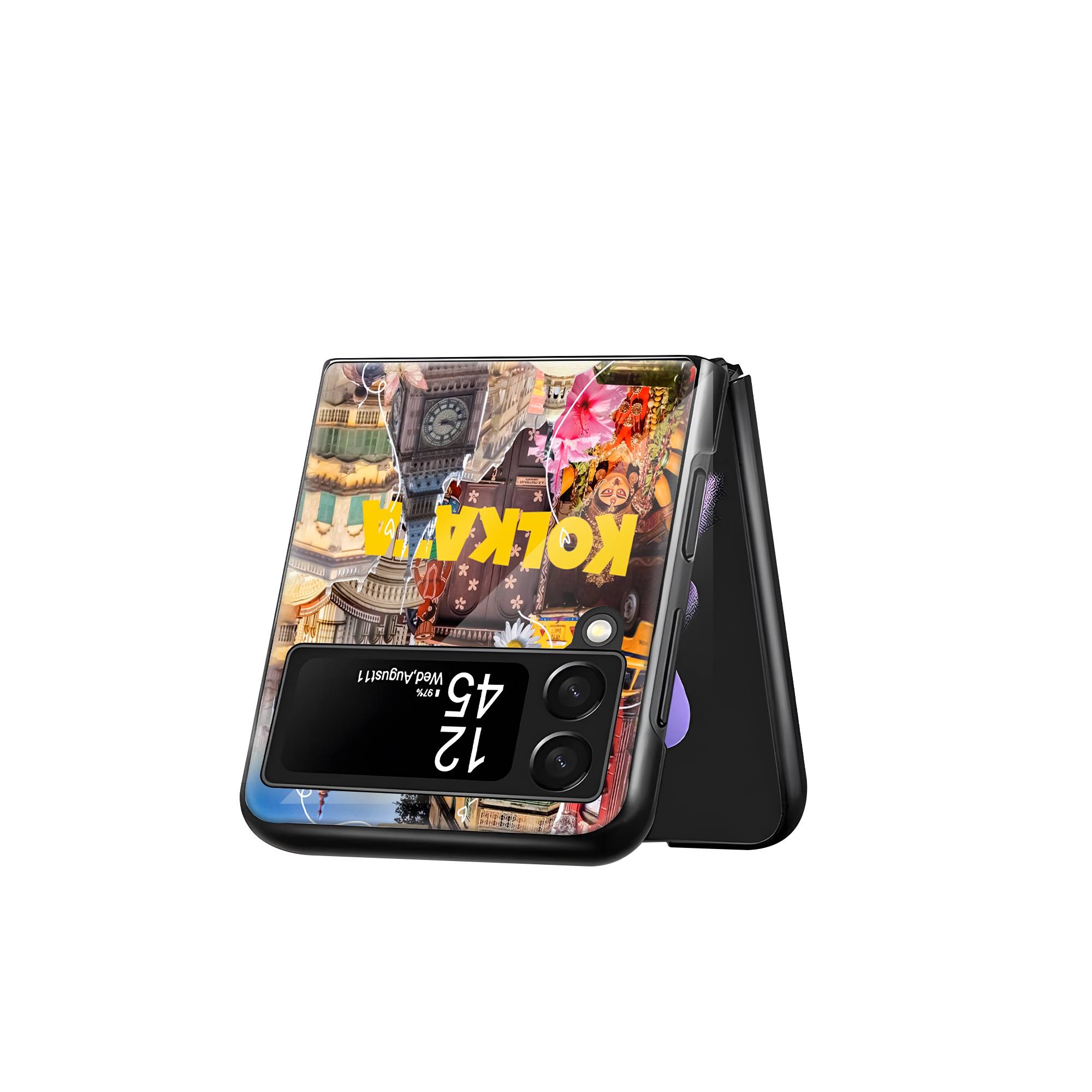 Kolkata Aesthetic Samsung Z Flip Glass Case - Image 3