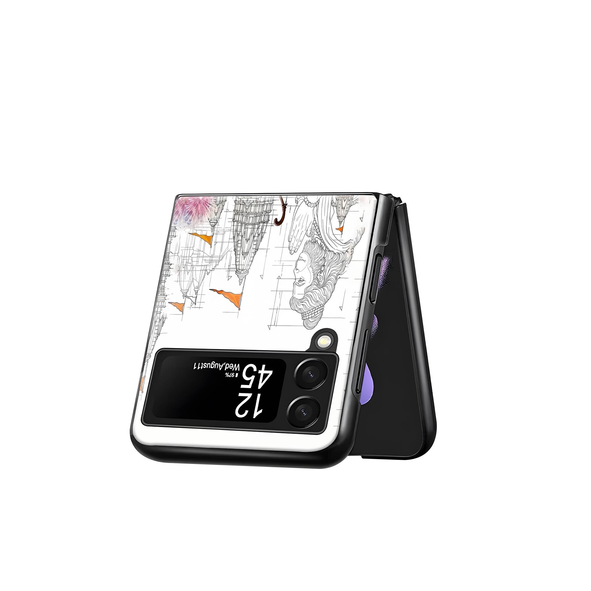Ram Darbar Samsung Z Flip Glass Case - Image 3