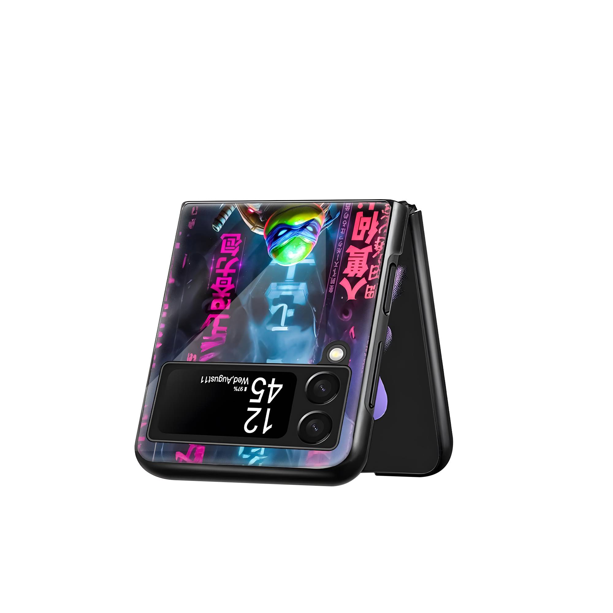 Ninja Turtle Samsung Z Flip Glass Case - Image 3