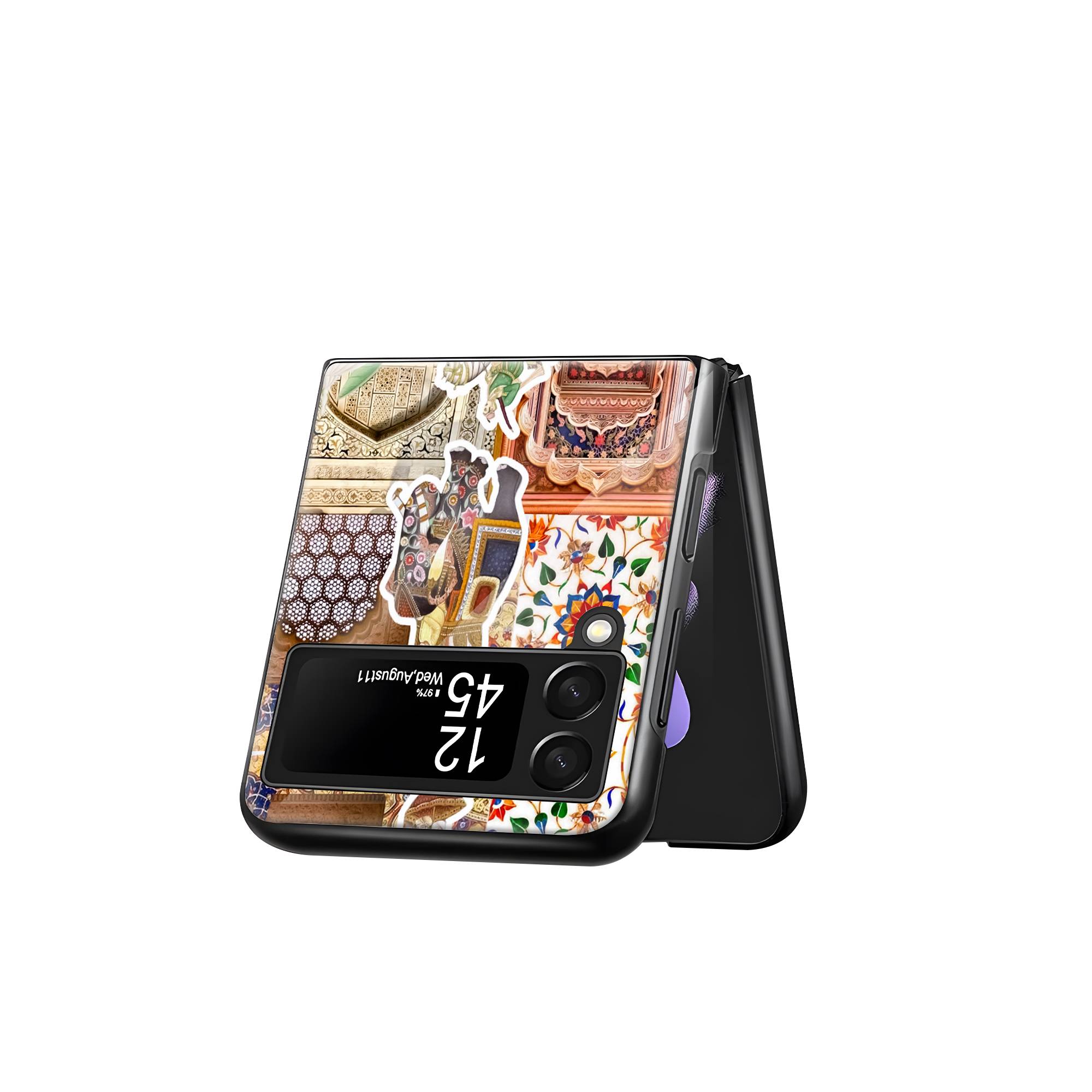 Mughal Royal Samsung Z Flip Glass Case - Image 2