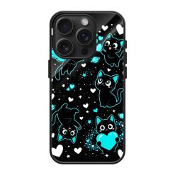 Neon Cats Glass Case