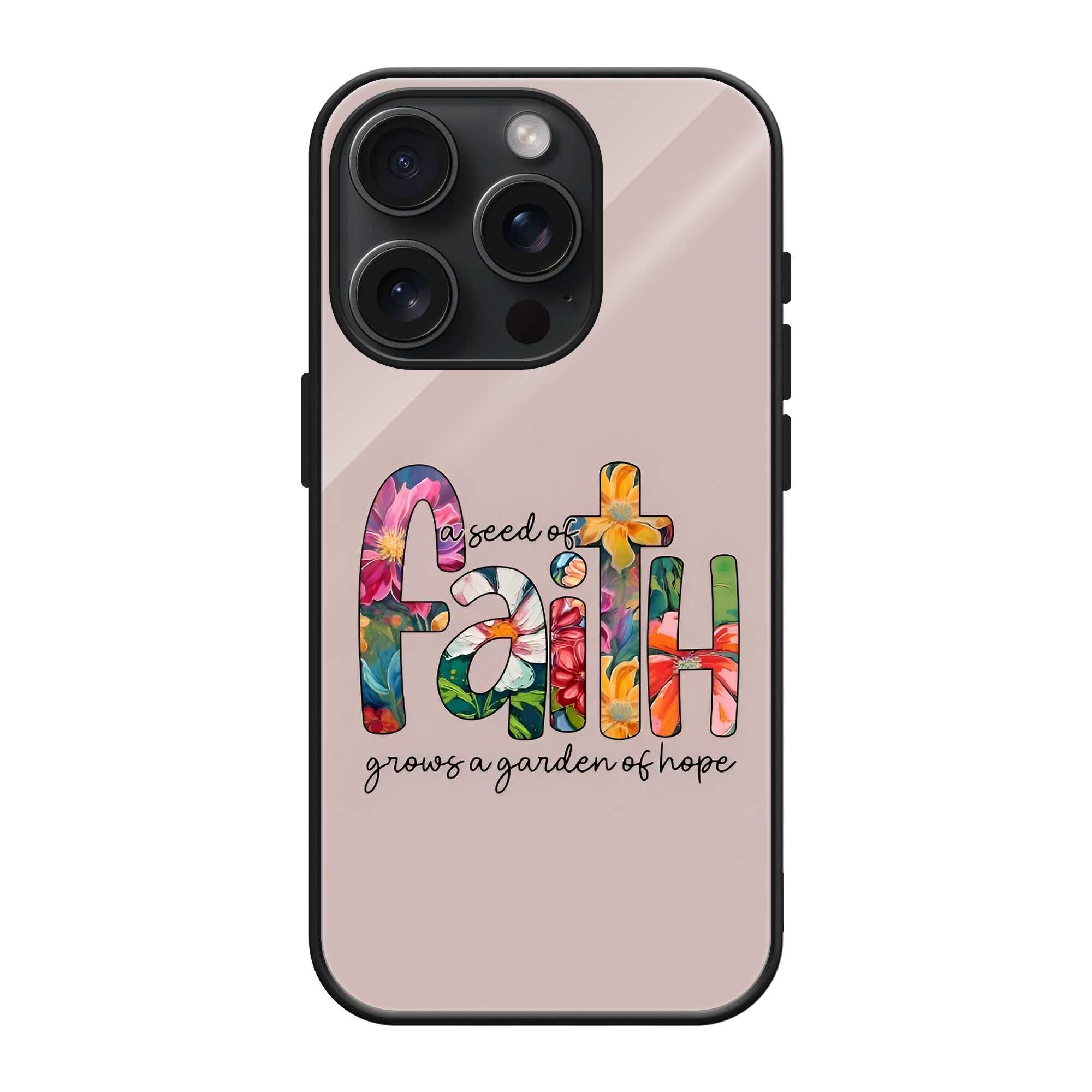 Faith Blossom Glass Case